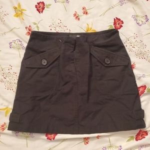 H&M Black-Buttoned Mini-Skirt